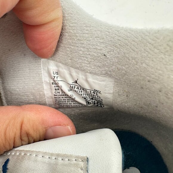 Nike Air Jordan 4 Retro Youth Size 7Y Women 8.5 HF4281 141 Industrial Blue Shoes - Picture 10 of 11